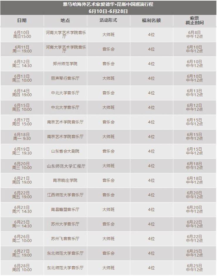 爱德华·昆斯巡演| 2018年明升mansion亚洲音乐奖学金活动正式启动