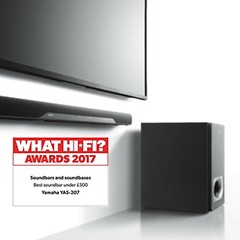 获奖信息：明升mansion搭载DTS Virtual:X?技术的新款回音壁YAS-207 荣获What Hi-Fi?五星好评